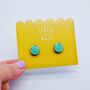 Pale Blue Mini Terrazzo Stud Earrings, thumbnail 3 of 7