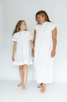 Mini Polo Short Sleeve White Cotton Dress, 6 of 9