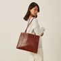 Personalised Handcrafted Leather Shopper Tote 'Athenea', thumbnail 1 of 12