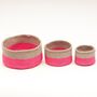 Grey And Fluoro Pink Colour Block Basket, thumbnail 10 of 12
