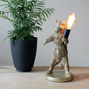 Gold 'Elvis The Bear' Table Lamp, 3 of 4