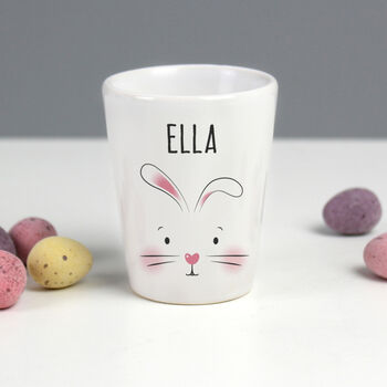 Personalised Easter Bunny Features Ceramic Egg Cup, 3 of 4