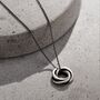 Men's Silver Mini Russian Ring Charm Necklace, thumbnail 2 of 4