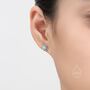 White Opal Thorn Claw Stud Earrings, thumbnail 2 of 11
