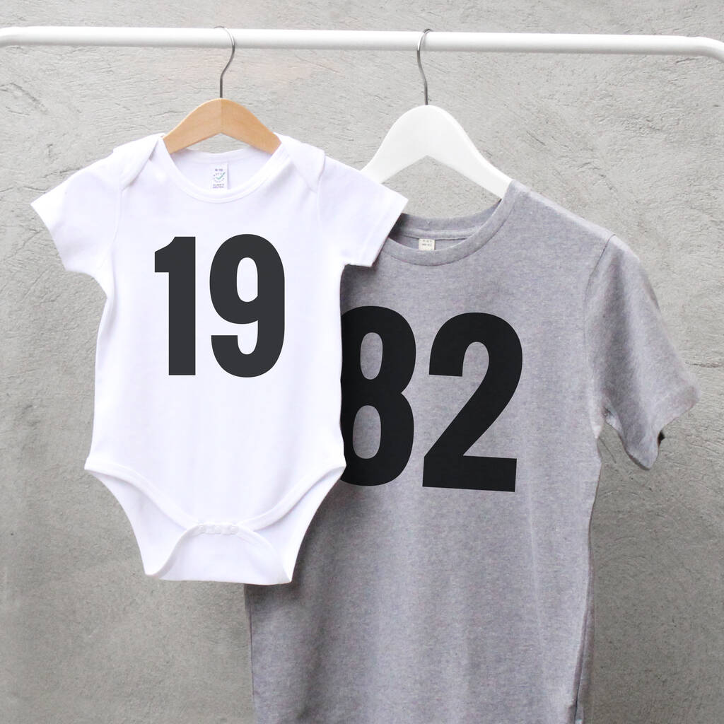 Personalised 't Shirt And Baby Set' By A Piece Of
