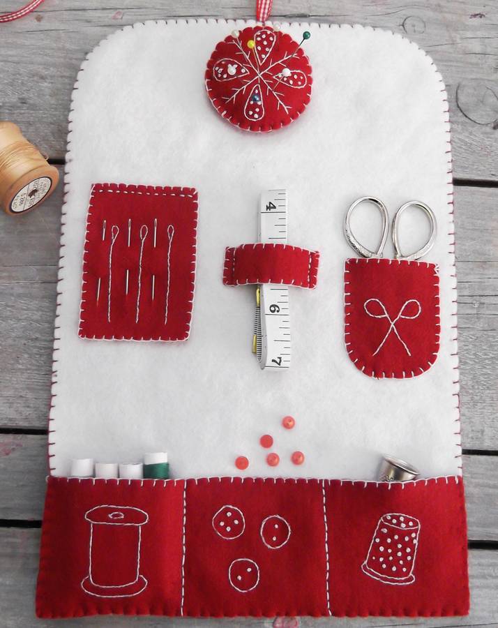 sewing roll felt craft kit by corinne lapierre