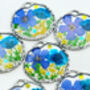 Real Blue Flowers Pendant Necklace Silver Or Gold, thumbnail 3 of 9