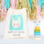 Wooden Bear Toy And Personalised Bunny Rabbit Bag, thumbnail 1 of 5