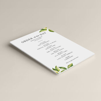 Sicily Order Of The Day Wedding Sign, 3 of 3