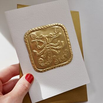 Personalised Handmade Gold Foil Scorpio Birthday Card, 2 of 5