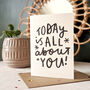 'Today Is All About You!' Hand Lettered Birthday Card, thumbnail 4 of 6