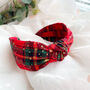 Christmas Tartan Knot Headband, thumbnail 3 of 5