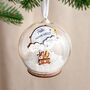 Hot Air Balloon First Christmas Baby Details Bauble, thumbnail 1 of 10