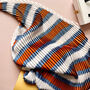 Pleated Bengal Stripes Silky Scarf In A Handbag Box, thumbnail 2 of 8