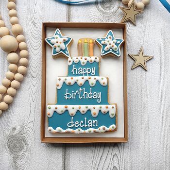 Personalised Fresh Cream Splodge Birthday Cookie Letterbox Gift, 6 of 6