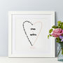 Personalised Valentine Words Or Song Print, thumbnail 2 of 5