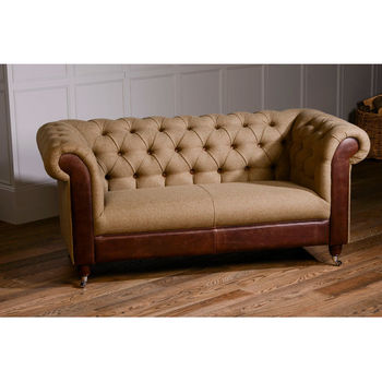 Chesterfield Leather Or Tweed Sofa Two Or Three Seater, 3 of 5