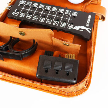 Personalised Golfer’s Accessory Gift Set – Tan Leather, 9 of 12