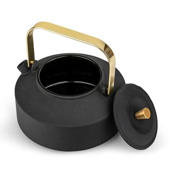 Cast Iron Teapot Shangdong 1000ml Black Steel Filter, 5 of 7
