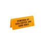 Yellow Acrylic Desk Sign | 'Powered By Iced Coffee And Good Vibes' | Office | Desk Sign, thumbnail 2 of 2