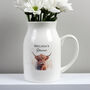 Personalised Highland Cow New Home Flower Jug, thumbnail 2 of 2