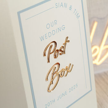 Modern Arch Wedding Card Post Box, 6 of 8