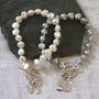 Freshwater Pearl Bracelet With Initial, thumbnail 2 of 4