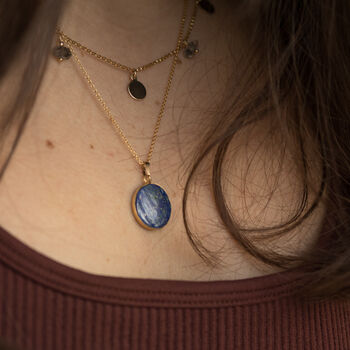 Lapis Lazuli Necklace 14k Gold Filled Natural Gemstone, 4 of 6