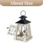 Candle Holder Decorative Lantern Distressed Wooden, thumbnail 9 of 9