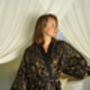 Navy And Gold Batik Kimono Robe, thumbnail 5 of 8