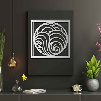 Abstract Circular Wall Art Wooden Home Decoration, 7 of 10