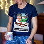 'Some Might Sleigh' Ladies Oasis Christmas T Shirt, thumbnail 2 of 4