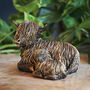 Mother And Baby Highland Cow Ornament, thumbnail 2 of 4