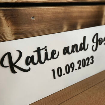 Personalised Wooden Wedding Photo Booth Frame, 3 of 3