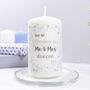 Personalised 1st Christmas As Mr And Mrs Candle, thumbnail 2 of 5