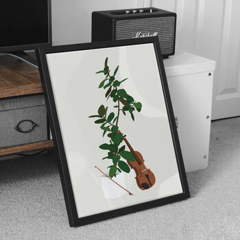 Violin Houseplant Print | Instrument Music Poster, 5 of 10