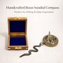Personalised Bronze Sundial Compass Gift With Chain, thumbnail 6 of 12