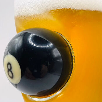 Personalised Pool Ball Pint Glass, 2 of 4