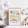 Nursery Print Set Of Three Super, Happy And Loved, thumbnail 5 of 5