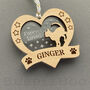 Cat Memorial Personalised Christmas Tree Decoration, thumbnail 4 of 5