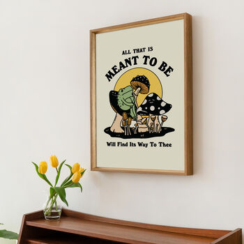 'All Thats Meant To Be' Retro Frog Print, 2 of 8