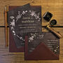 Photogram Inspired Cyanna Noir Wedding Invite Suite, thumbnail 1 of 4