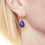 Semi Precious Drop Gold/Silver Plated Gemstone Earrings, thumbnail 7 of 7