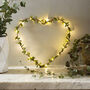 Green Leaf Fairy Light Heart, thumbnail 1 of 3