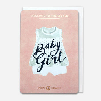 'Welcome To The World Baby Girl' Card, 2 of 2