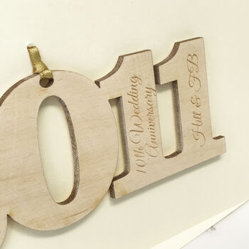 Personalised 2012 10th Anniversary Year Card, 3 of 8
