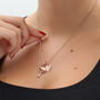 Personalised 18ct Rose Gold Plated Flamingo Necklace, thumbnail 2 of 7