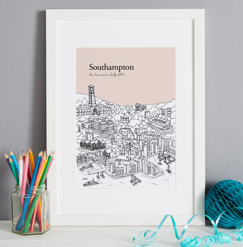 Personalised Southampton Print, 2 of 12