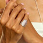 Sterling Silver Lucy Quartermaine Trendy Open Hula Ring, thumbnail 3 of 4