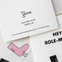 'Hey Sole Mate' Punny Best Friend Birthday Card, thumbnail 3 of 5